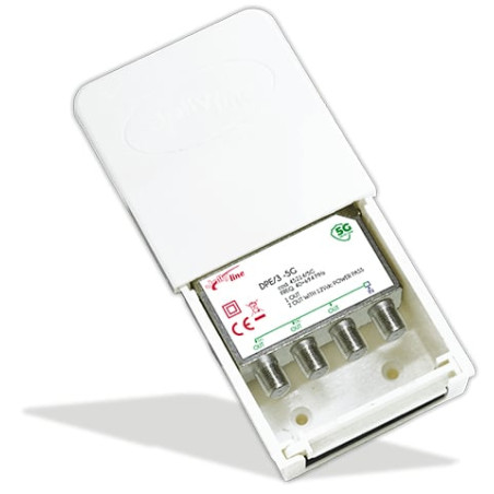 Splitter gbs elettronica derivatore da palo 3 uscite/3 discese/attacco