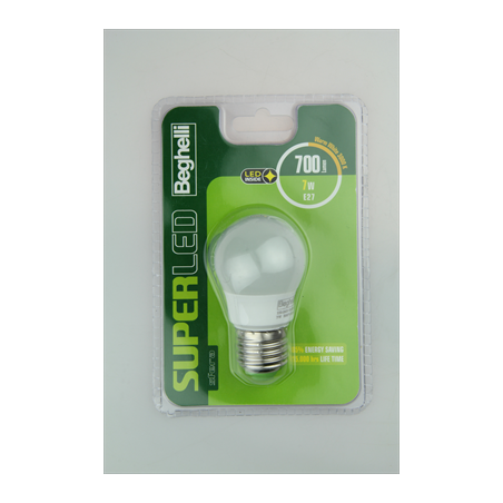 Lampadina beghelli 56896bl 7w e27 a+ 700lm bianco [56896bl]