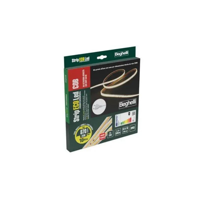 Striscia led beghelli 10w 230v 4000k 1m [57686]