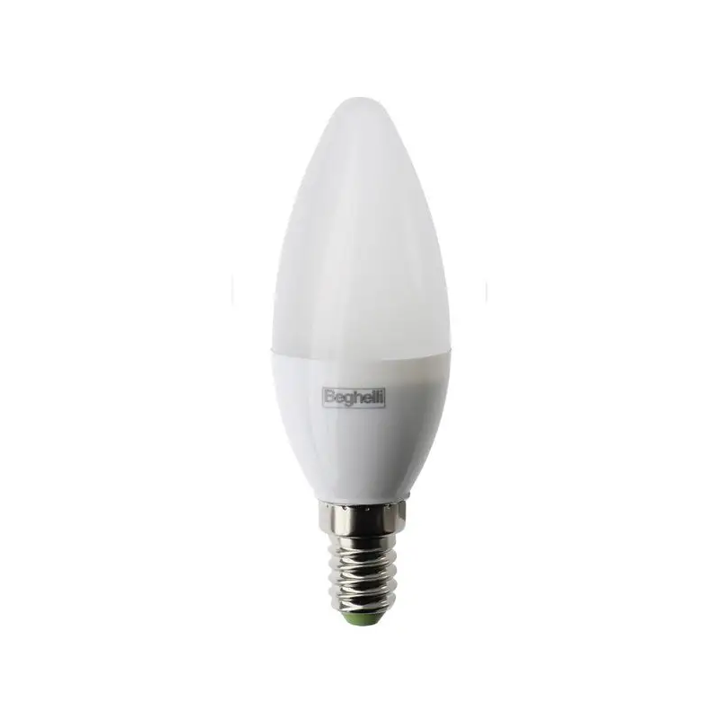 Lampadina beghelli led 4000k 7w e14 50w 700lm forma oliva bianco