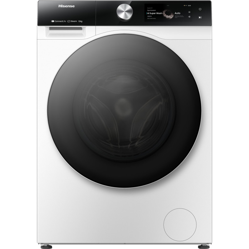 Lavatrice hisense wf7s1247bw 12kg classe a bianco/nero [20012512]