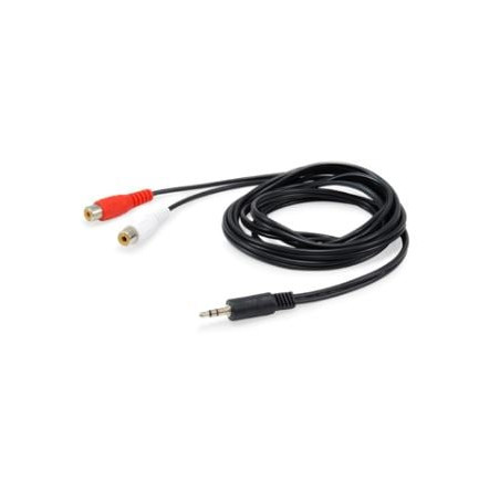 Cavo audio equip stereo da 3.5mm maschio a 2xrca femmina nero [147093]