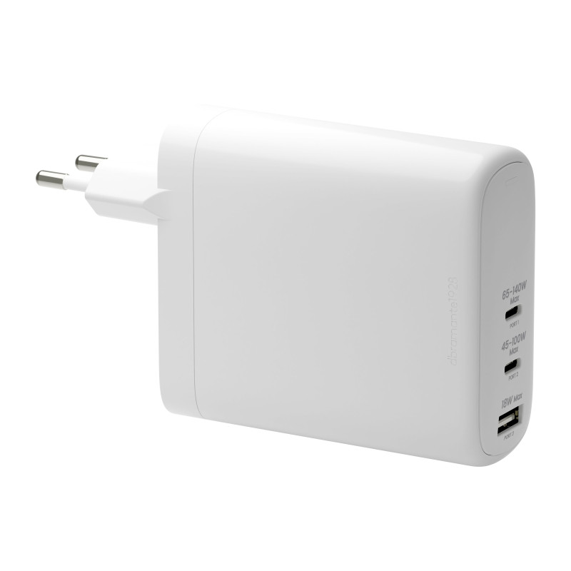Caricabateria da parete dbramante 1928 usb-c 140w+100w+18w 110-240v