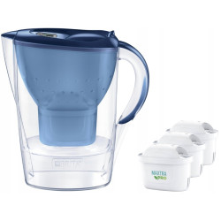 Caraffa filtrante brita marella con 3 cartucce maxtra pro pure 2.4l