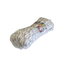 Treccia pp mm.12 m.10 bianca fili blu/rossi [self cord ]