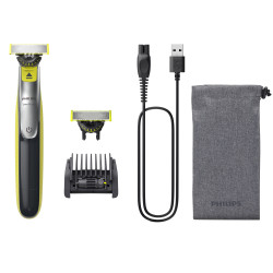 Tagliacapelli e barba philips oneblade 360 wireless 1w 5v grigio/lime