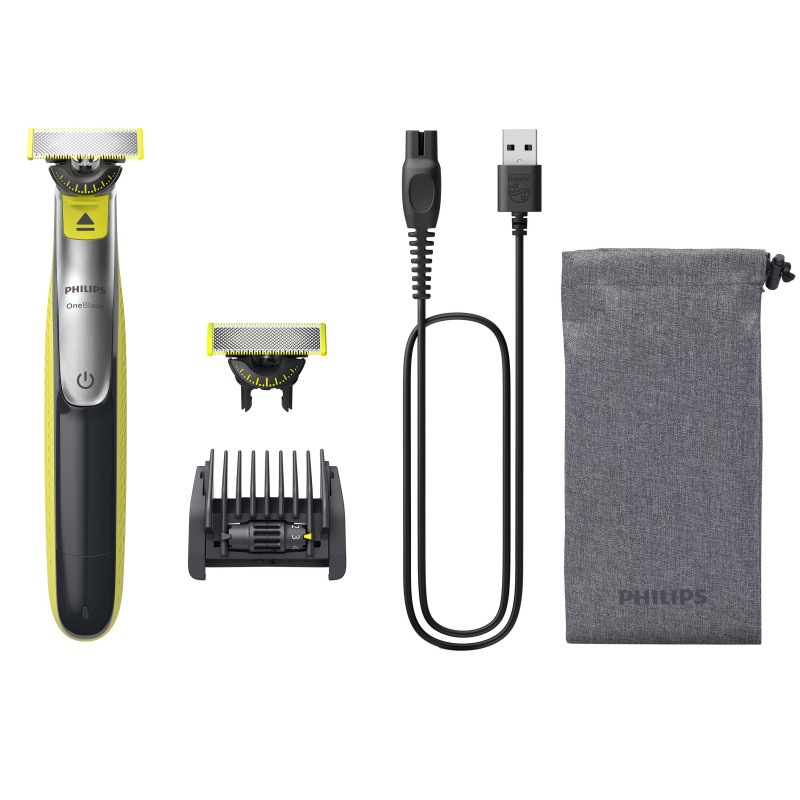 Tagliacapelli e barba philips oneblade 360 wireless 1w 5v grigio/lime