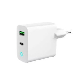 Alimentatore da rete gembird usb-a usb-c 20w bianco [azgemul00000031]