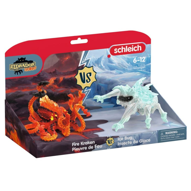 Schleich eldrador creatures scarabeo di ghiaccio contro polpo di