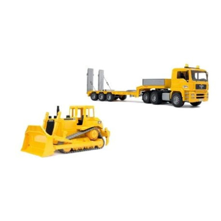 Modellino bruder man tga 1/16 camion da trasporto con bulldozer in
