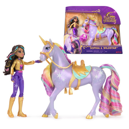 Set figurine spinmaster unicorn academy sophia e wildstar con 2 accessori
