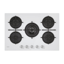 Piano cottura a gas candy moderna cvg74wtw da incasso 75cm 5 fornelli