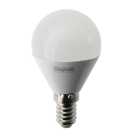 Lampadina led beghelli liteled.6 58044 sfera 7w 3000k 700lm e14 bianco