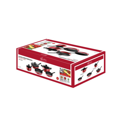 Set di pentole lagostina cucina mediterranea 010254600008 batteria