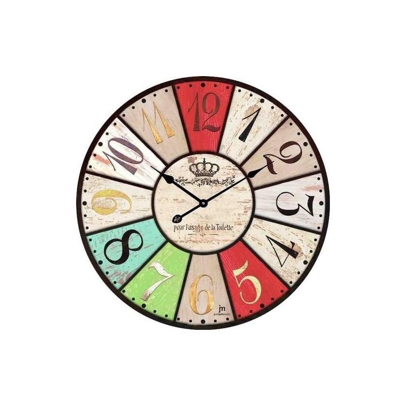 Orologio lowell 14850 retro' da parete tondo 34cm serigrafato