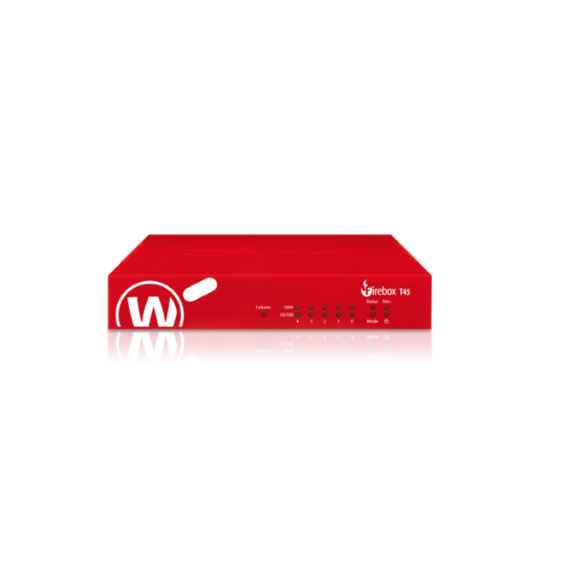 Firewall watchguard firebox t45-poe 460 mbit/s con supporto standard