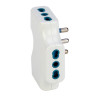 Adattatore triplo polypool spaziozero con spina 16a 250v 3prese bianco