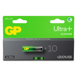 Confezione 10 pile gp ultra plus alcaline stilo aa 15aup/lr6