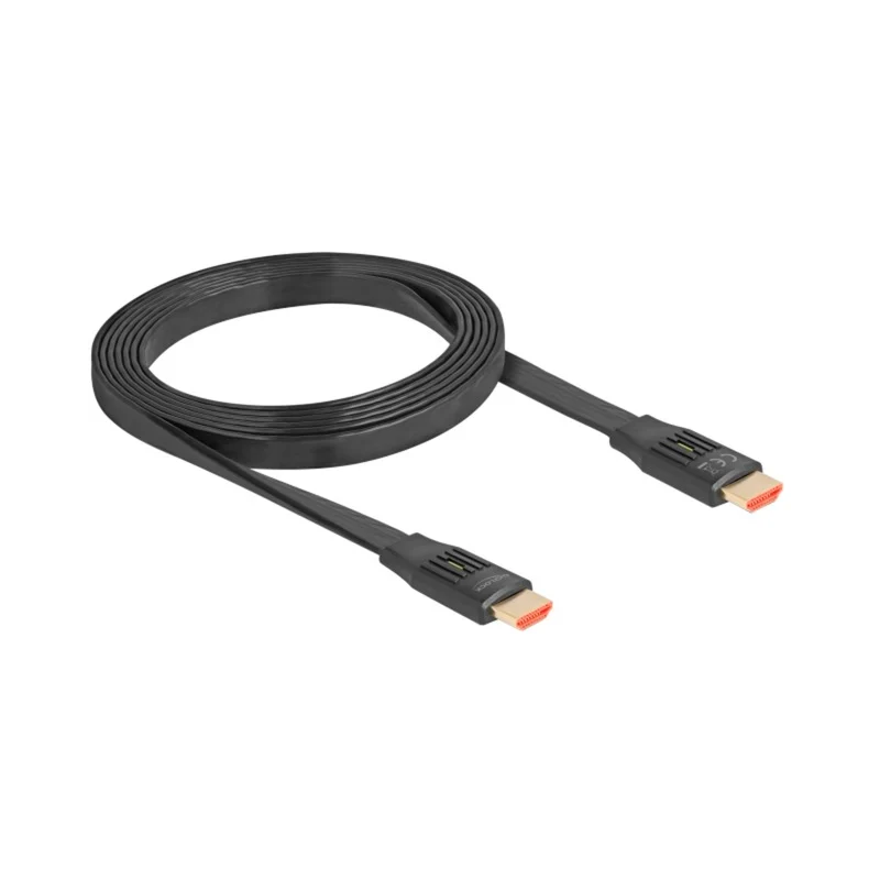 Cavo piatto hdmi delock ad alta velocita' 48gps 8k 60hz 2m nero