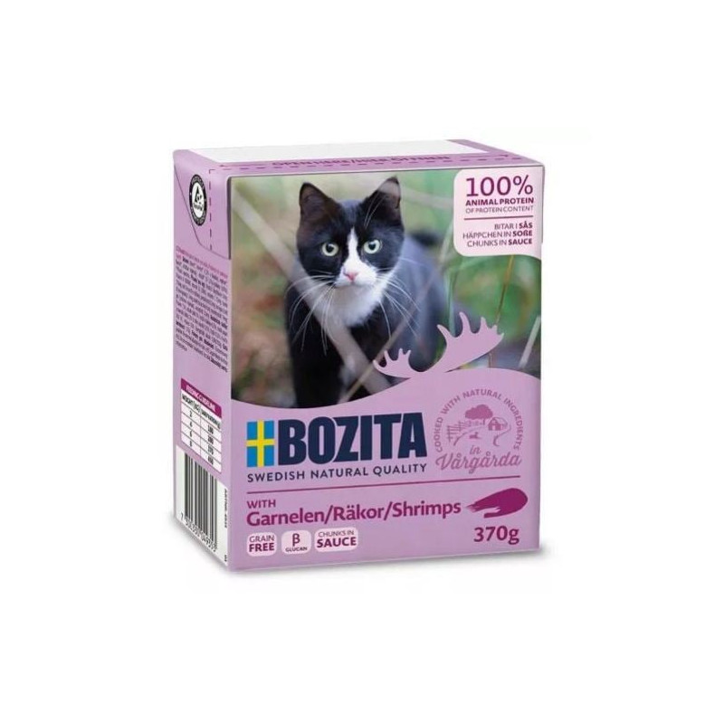 Mangime bozita cibo umido completo per gatti in salsa con gamberetti