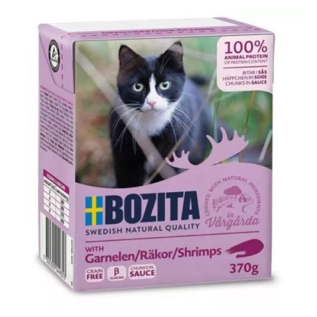 Mangime bozita cibo umido completo per gatti in salsa con gamberetti