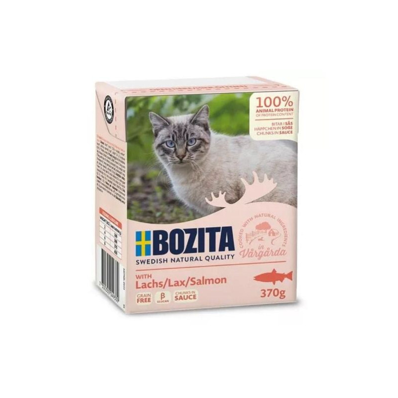 Mangime bozita cibo umido completo per gatti in salsa con salmone