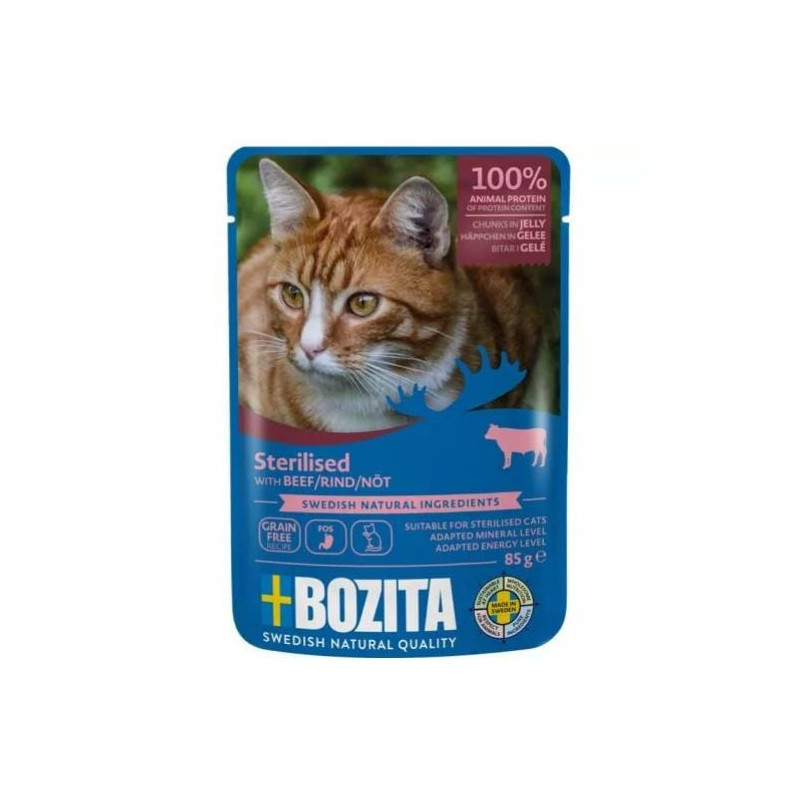 Mangime bozita sterilized cibo umido completo per gatti in gelatina