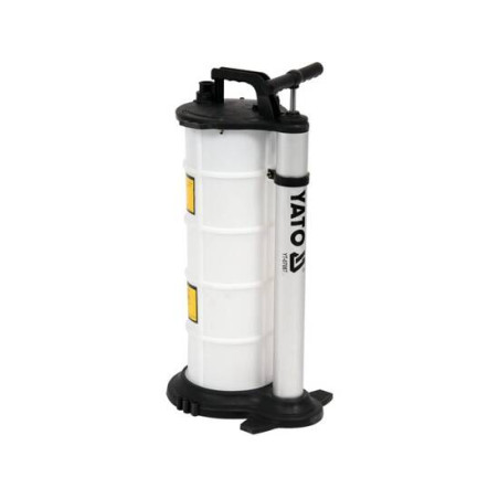Aspiratore olio yato yt-07087 per vuoto pompa manuale 9l bianco/nero