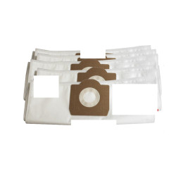 Sacchetto aspirapolvere lavor in microfibra nero/bianco 10pz