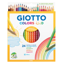 Pastelli colorati giotto colors cf24 mina 3mm assortiti 24pz [f278400]
