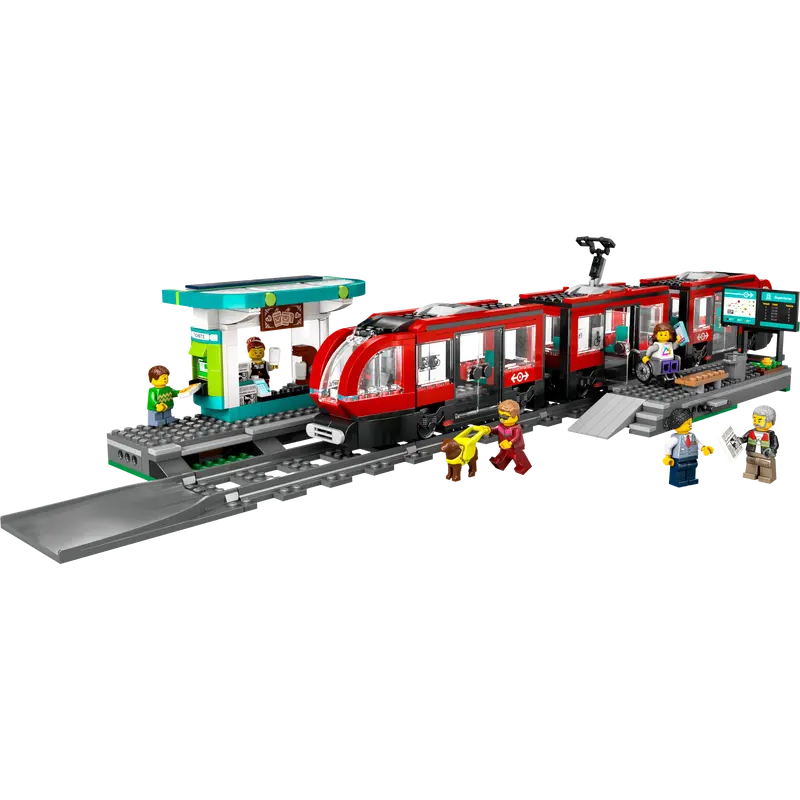 Set da costruzione lego city 60423 tram e fermata del tram 811pz