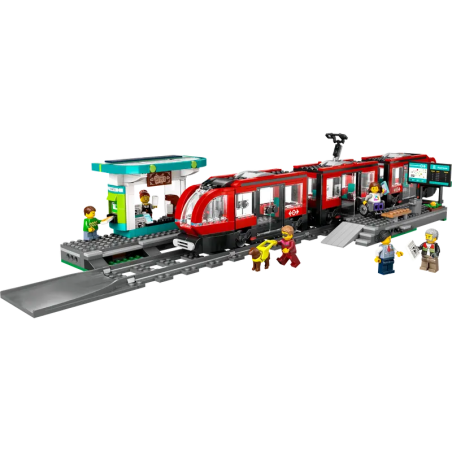 Set da costruzione lego city 60423 tram e fermata del tram 811pz