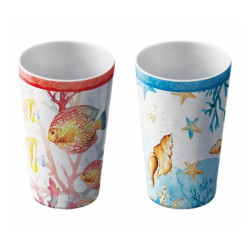 Bicchiere star in melamina stile marino 475ml colore assortiti [100149]