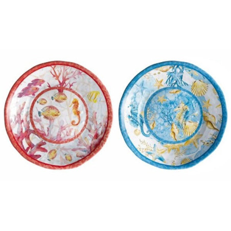 Piatto shell tondo 22cm in melamina assortiti [100151]