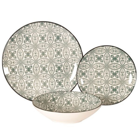 Servizio piatti xtra porcellana maiolica 18 pz [wk8583]