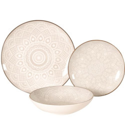 Servizio piatti xtra porcellana mandala 18pz [wk8574]