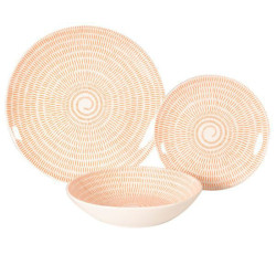 Servizio piatti xtra porcellana spirale 18pz [wk18711]