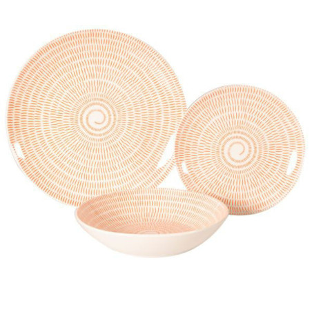 Servizio piatti xtra porcellana spirale 18pz [wk18711]