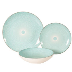 Servizio piatti xtra porcellana spirale vetro 18 pz 11695 [wk8579]