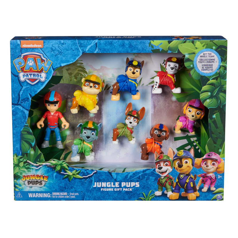 Set di figurine spinmaster paw patrol jungle pups multicolore 8pz