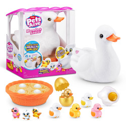 Set da gioco zuru pets alive 9548 mamma anatra sorpresa con il bambino
