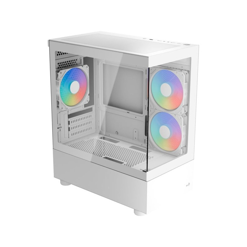 Case aerocool viewport mini v2 argb mini tower 2x vetro temperato