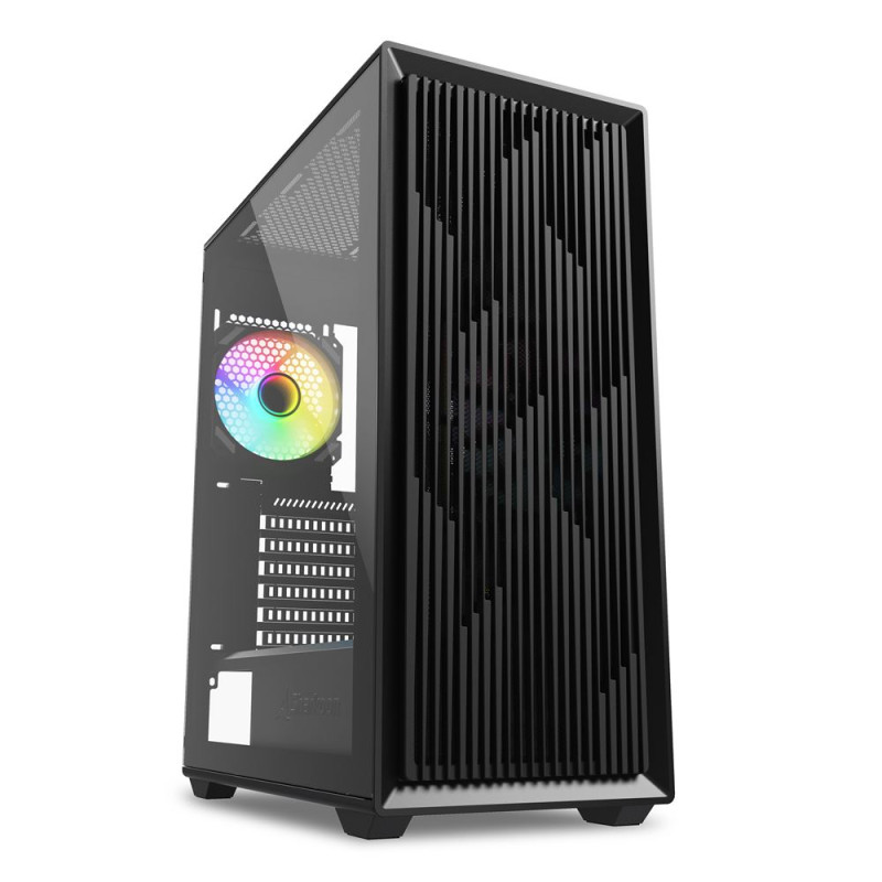 Case sharkoon vk2 rgb middle tower atx vetro temperato nero [4044951041206]