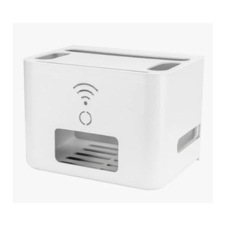 Scatola di gestione cavi alterzone box m router wifi bianco/grigio