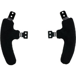 Maniglie asetek simsports con pelle scamosciata nero