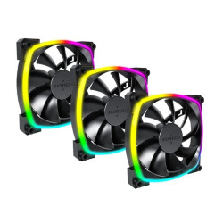 Set di ventole 120x120 montech ax120 pwm argb 120mm nero 3pz [ax120