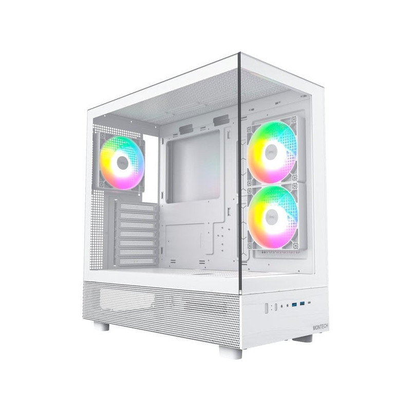 Case montech xr rgb midi-tower atx bianco [xr (w)]