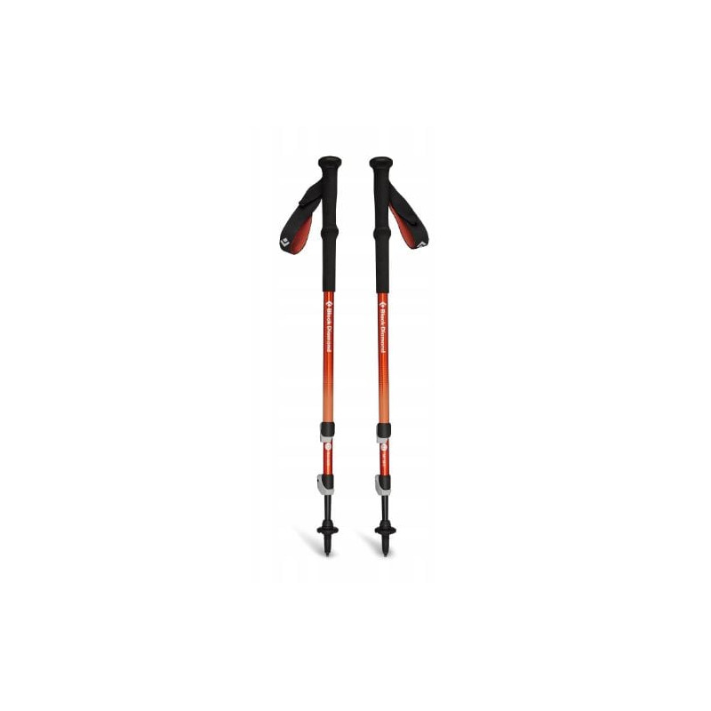 Bastoncini da trekking black diamond trail back nero/arancione [bd112552]