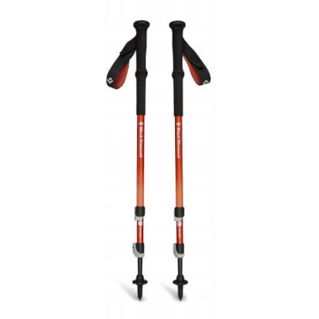 Bastoncini da trekking black diamond trail back nero/arancione [bd112552]