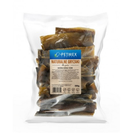 Mangime petmex dolcetto per cani: pelle selvaggia 15cm - 500g